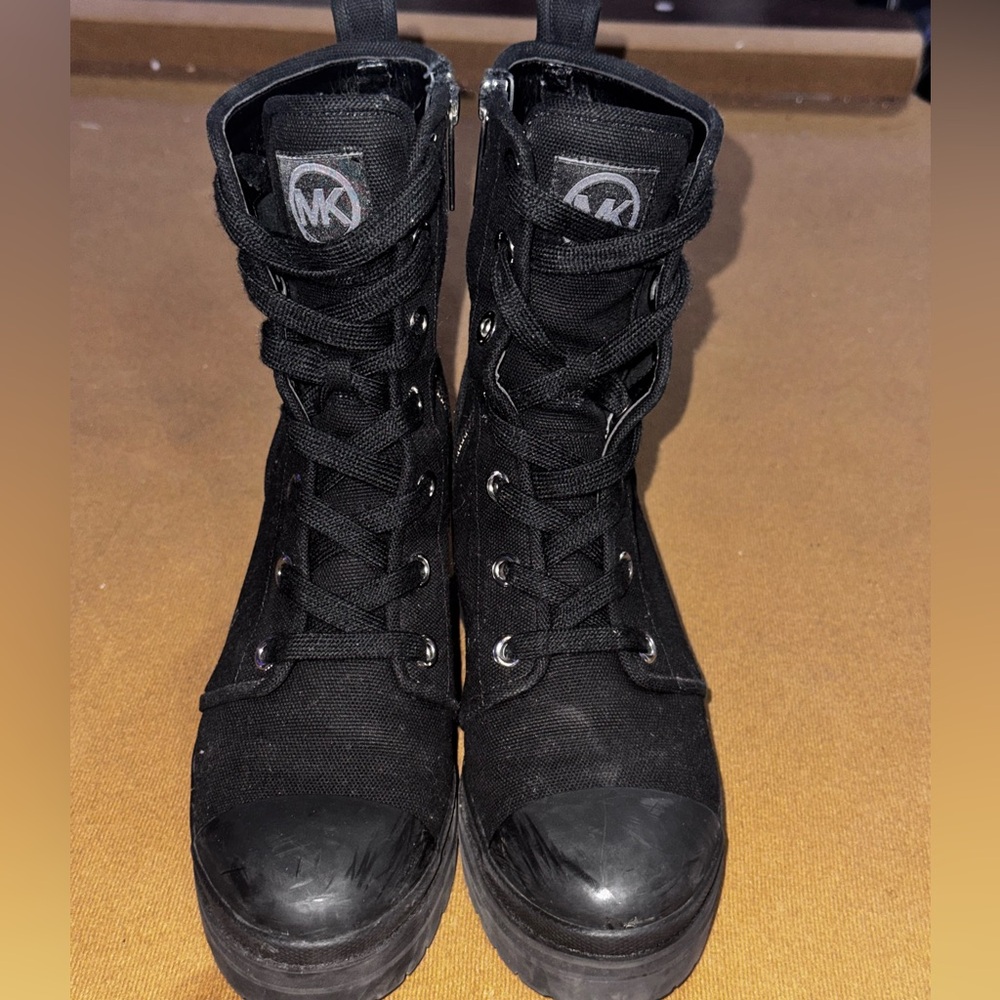 Michael Kors Black Lace-Up Boots